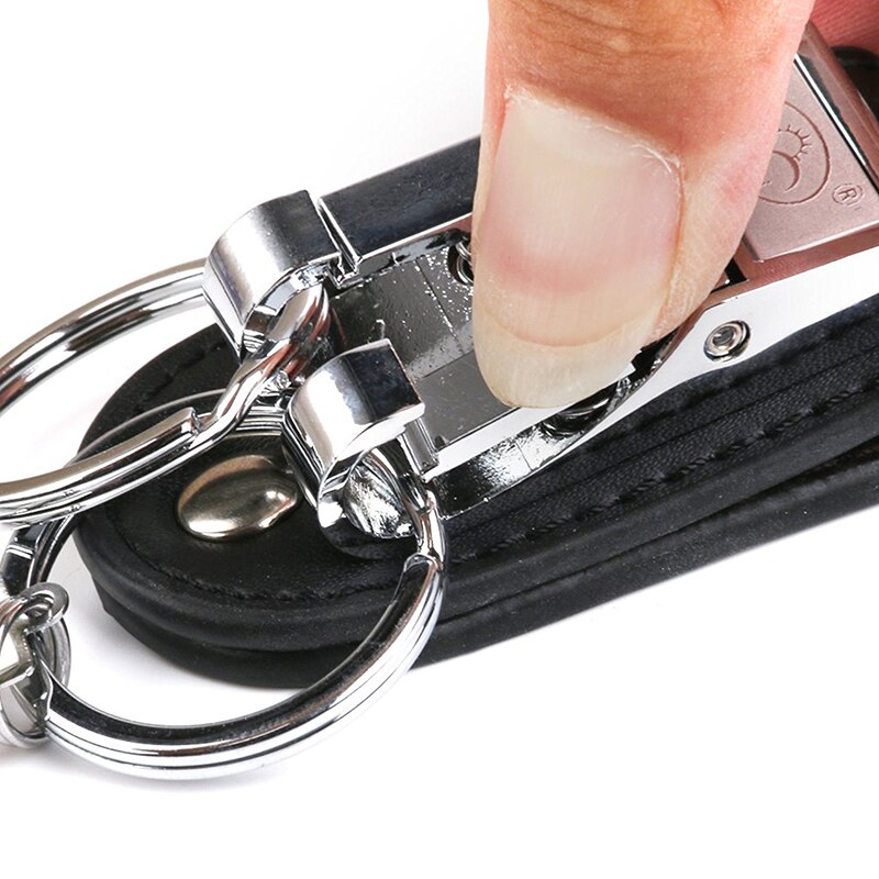 Double Dermis Keychain 2 Loop Book Leather Belt Or Buckle Clip Key Chain Key Ring Holder KeychainTls