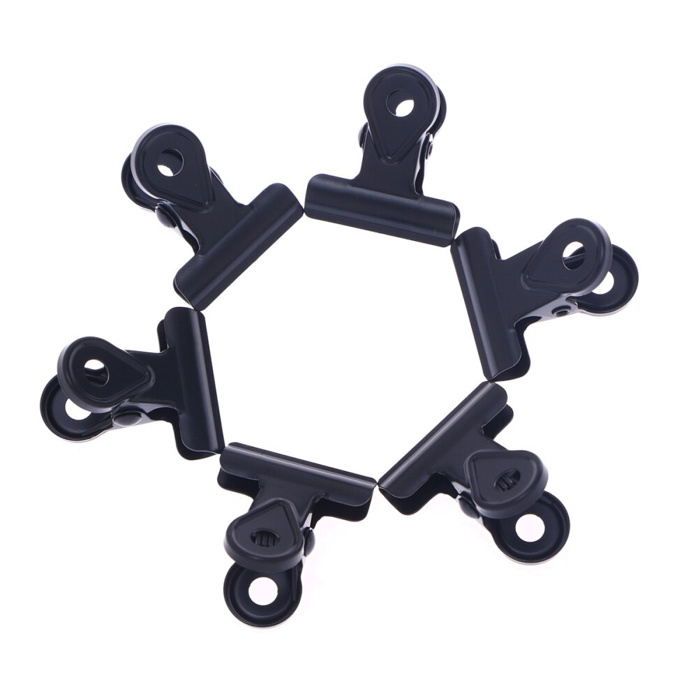 20PCS Metal Hinge Clips Binder Clips Paper Clamp Copper Paper Clips - Black (20MM)