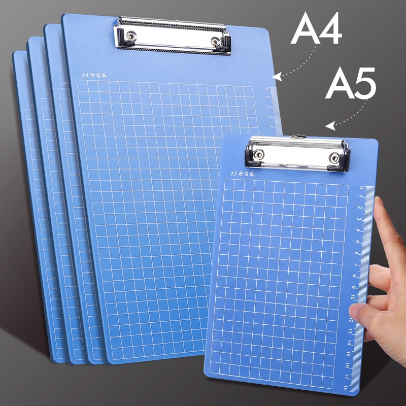 A4/A5 Splint Density Board Writing Board Metal Hook Folder Clip File Plastic Menu Bill Folder Office Stationery School Supplies