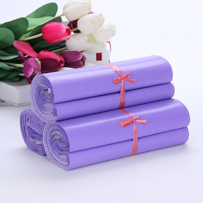 Purple Courier Mail Packaging Poly Mailer Package Plastic Self-Adhesive Mailing Bag Envelope Bulk Supplies 15 Sizes