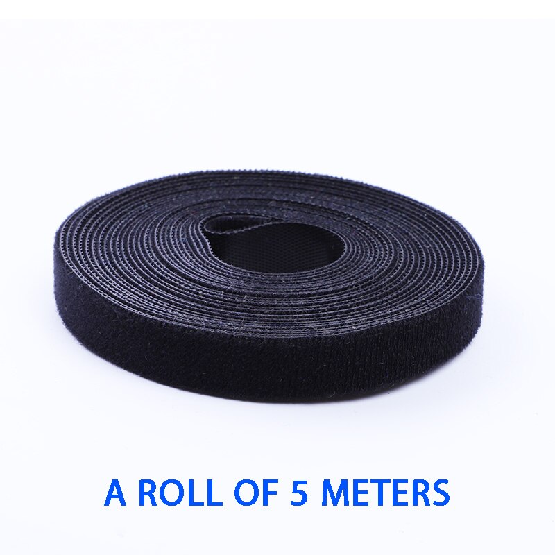 5 Meters/roll magic tape nylon cable ties Width 2 cm wire management cable ties 6 colors to choose from DIY Velcro: Black