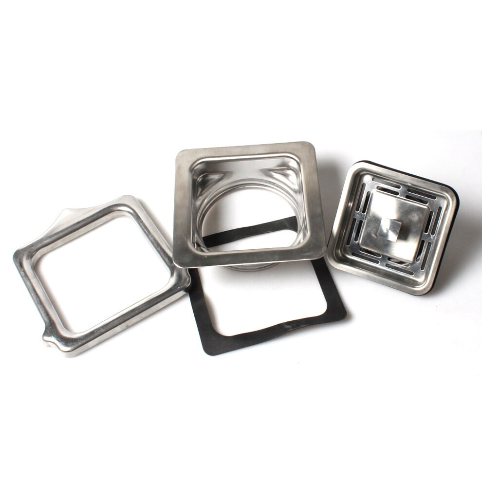 114mm Garbage Disposer Square Drain Converter Accessories Stainless Steel Caliber Adapter