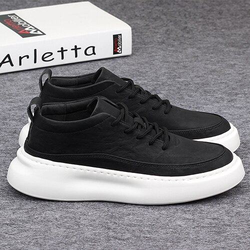 Forår efterår herre sneakers åndbare slip on casual sko herre komfortable tenis masculino voksen sneakers herre sko: Sort / 6.5