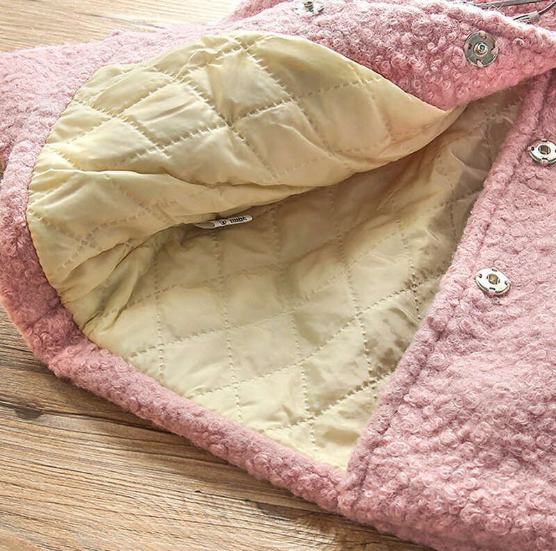 Girl's cotton-padded coat thick