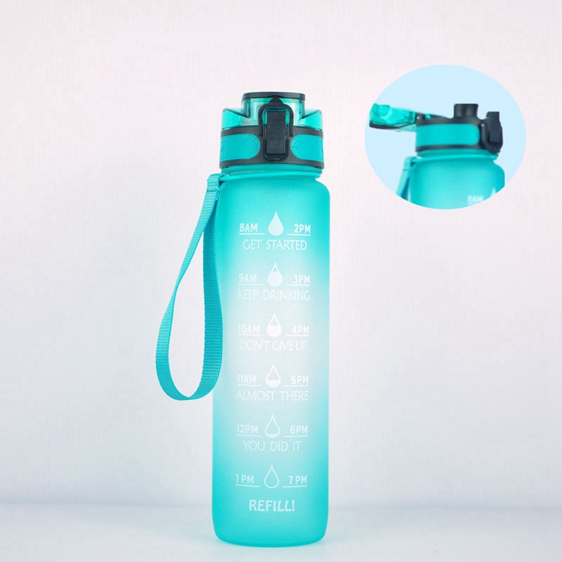 Direct Drinking Sports Bottle (1000 Ml)Drinking Water Bottles with Time Marker Sports Gym Bottles Outdoor Drink Bottle