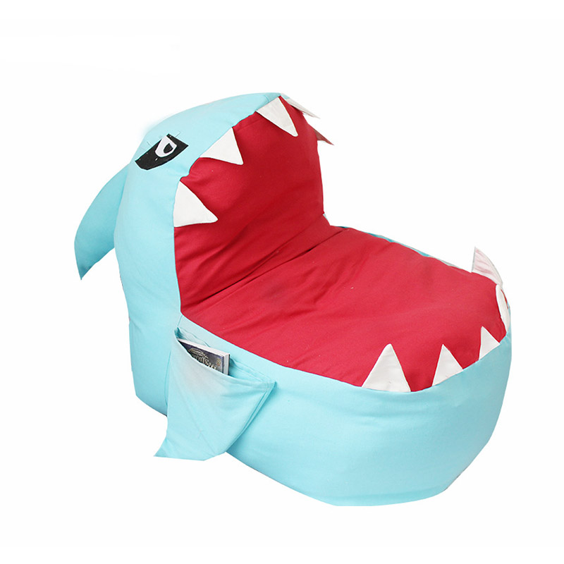 Udstoppet dyr legetøj opbevaring sækkestol haj form barn legetøj arrangør stol boligindretning møbler