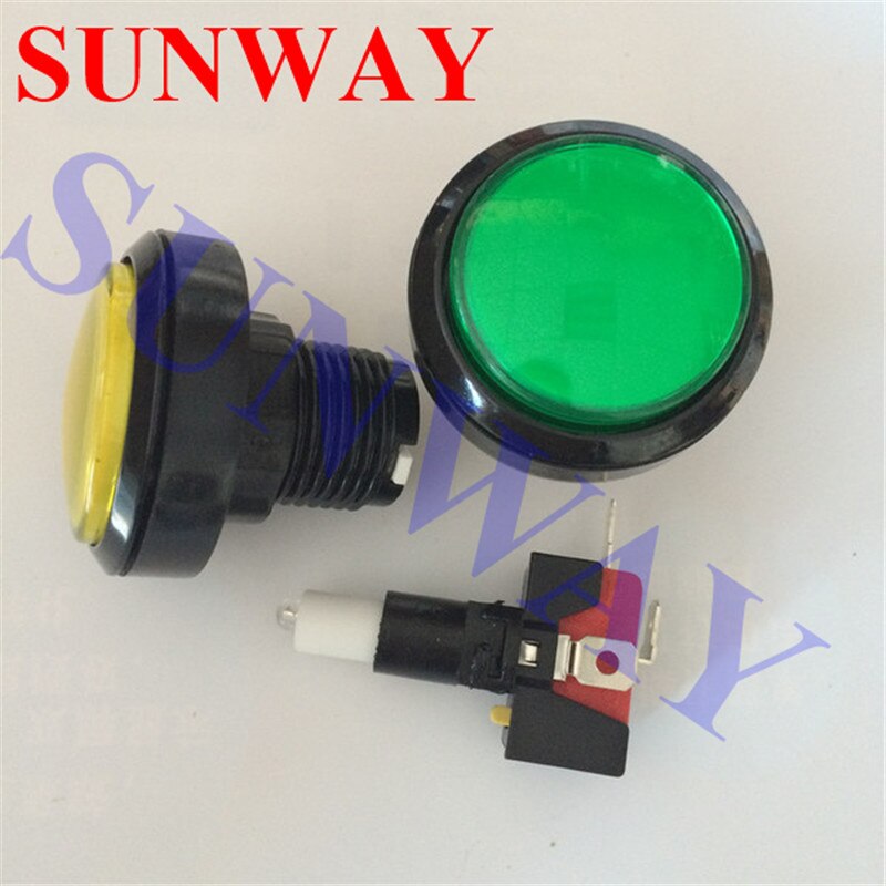 5 pcs/lot 45mm Round Illuminated LED push button with micro switch 12V Arcade Video Game Round illuminated Push Button Switch