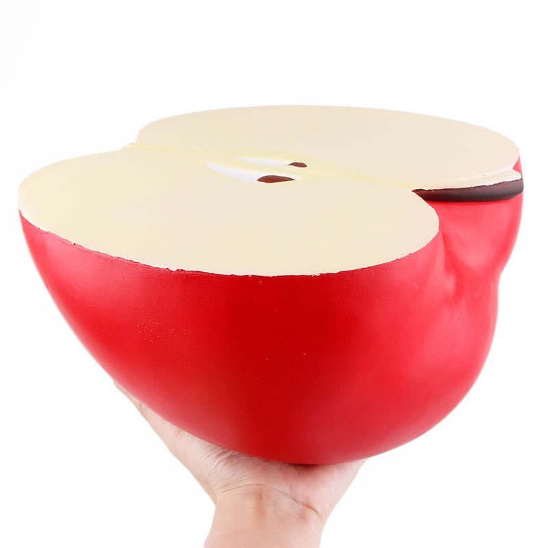 23/25cm jumbo bløde squishy halv æble frugt langsomt stigende børn kæmpe super store rebound squizies legetøj til jul bedst: Æble