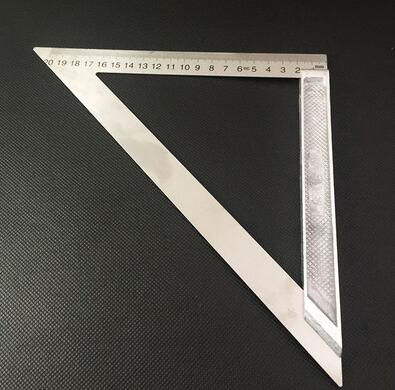 200/300mm length Triangle Ruler 90 Degree Square Thick Stainless Steel Triangular rule Woodworking tool measurement and drawing: Triangle Ruler