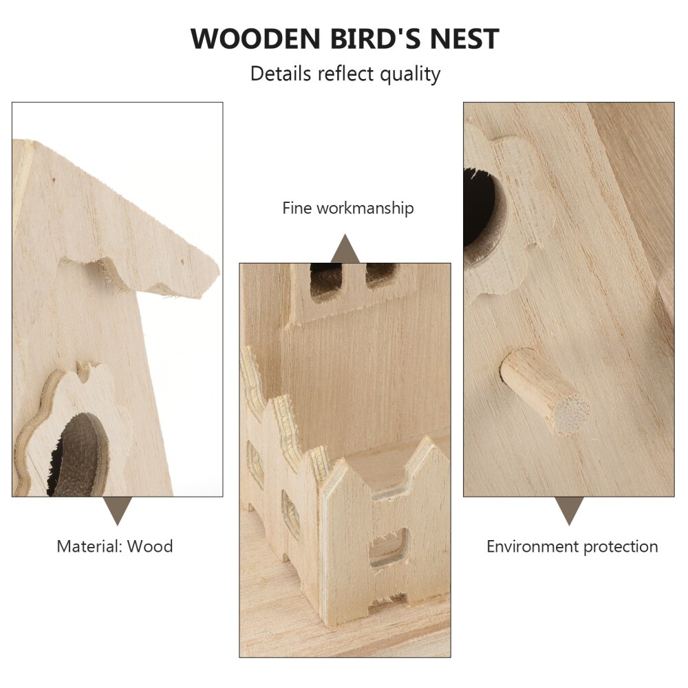 Houten Vogelnest Vogels Huizen Thuis Versiering Vogelnest Box Voor Tuin