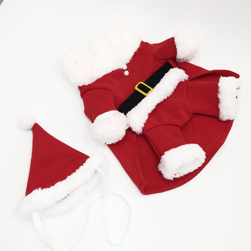 Disfraces de perro mascota disfraz de Navidad divertido de Santa Claus para perros gatos invierno cálido ropa para perro Chihuahua Pug Yorkshire ropa TSFH