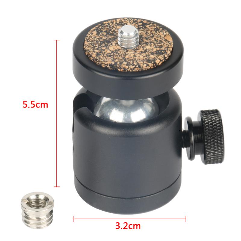 360 rotule pivotante 1/4 "monture à vis pour appareil photo DSLR trépied support de rotule