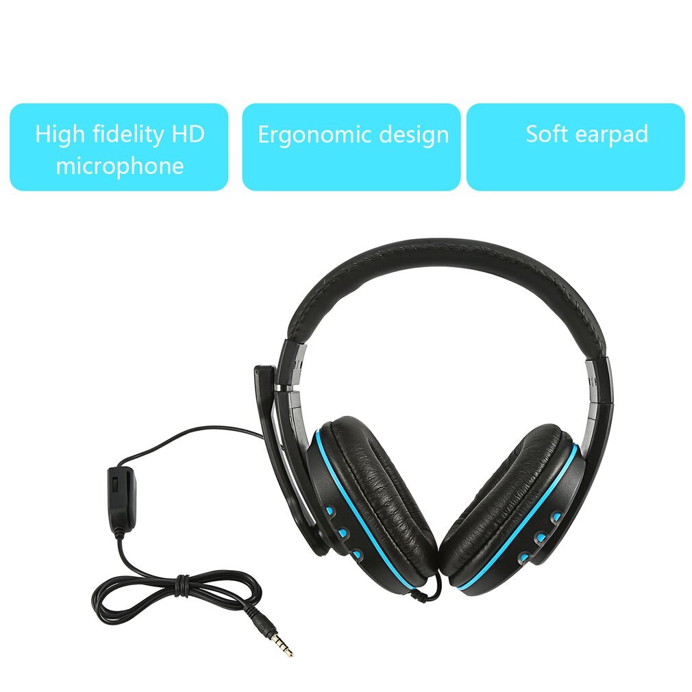 Gaming headset stereo surround hodetelefon 3.5mm kablet mikrofon for  ps4 bærbare xbox one hodetelefoner