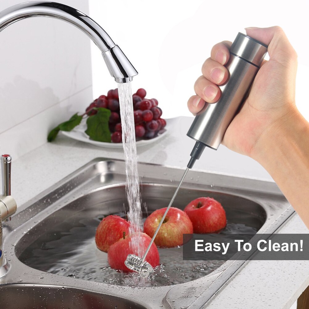 Electric Milk Frother Foamer Spring Hand Held Double Triple Whisk Stirrer Blender Mixer Coffee Maker Tool