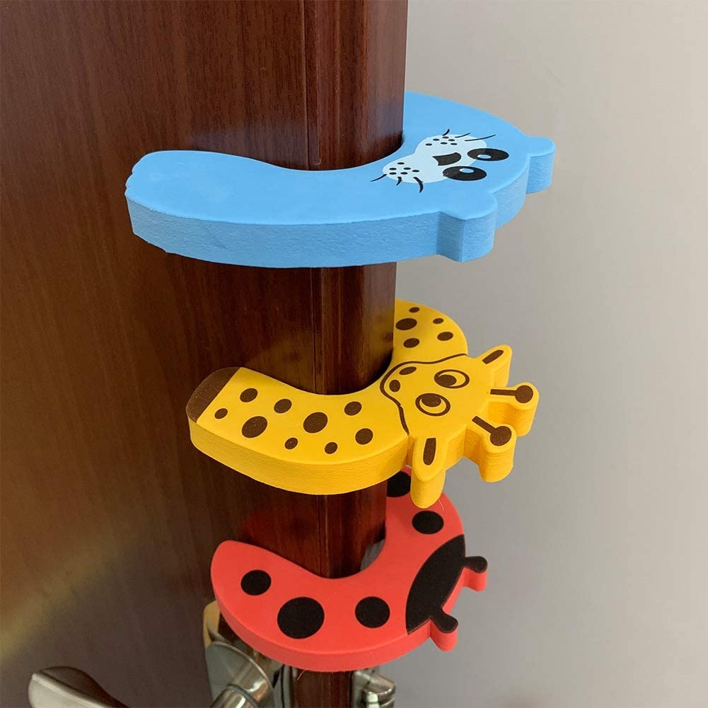 Cartoon Foam Door Stop Animal Anti Pinch Door Stop Baby Finger Pinch Guard Cartoon Animals Exit Card Door Clamp #30