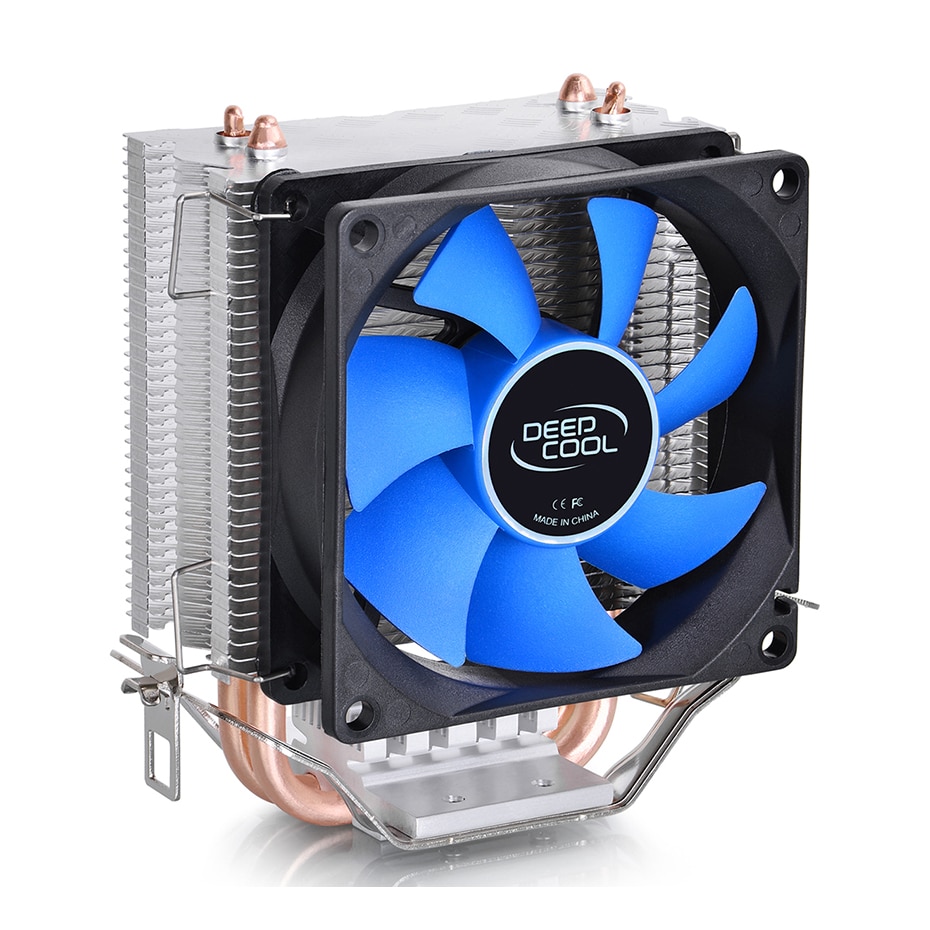 Refroidisseur de processeur deepcool ice edge mini fs  v2.0, 2 caloducs, 80mm ventilateurs, pour intel lga 775, 1155 , 1156 amd,  am4 am3 ventilateurs de refroidissement de processeur