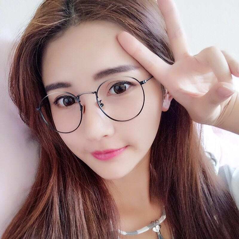 Lunettes noires en cercle rond surdimensionné | Monture métallique rétro, verres transparents, verres de , lunettes Harajuku