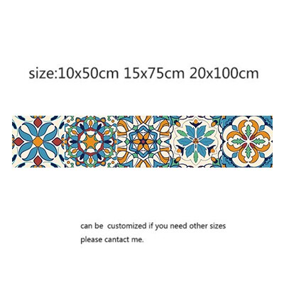 Marokko vægfliser klistermærker talje linje vægklistermærke køkken klæbende badeværelse toilet pvc tapet 10cm/15cm/20cm: 2 / 15 x 75cm