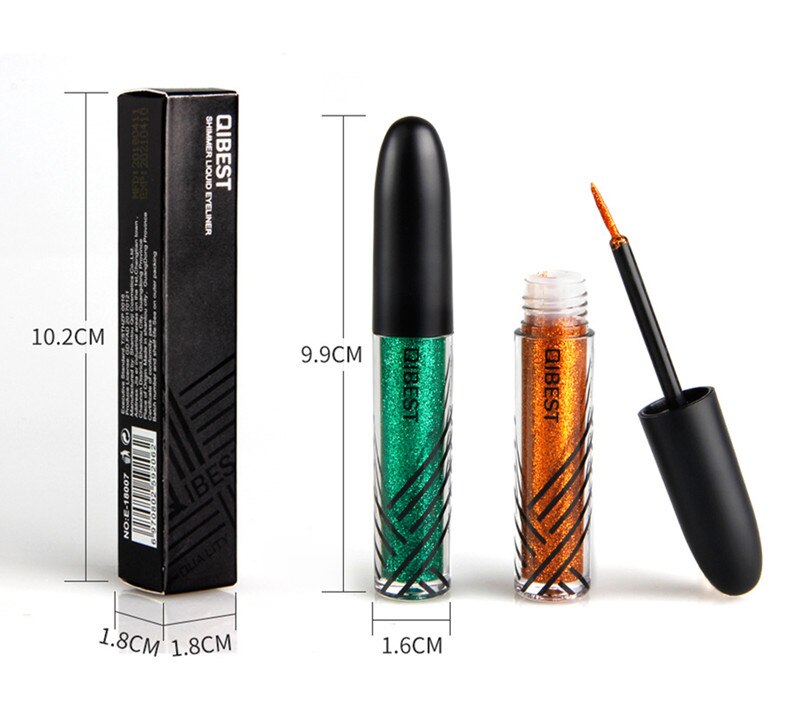 13 farver vandtæt flydende eyeliner glitter langtidsholdbar makeup eyeliner guld rød blå hvid eyeliner skinnende eyeliner
