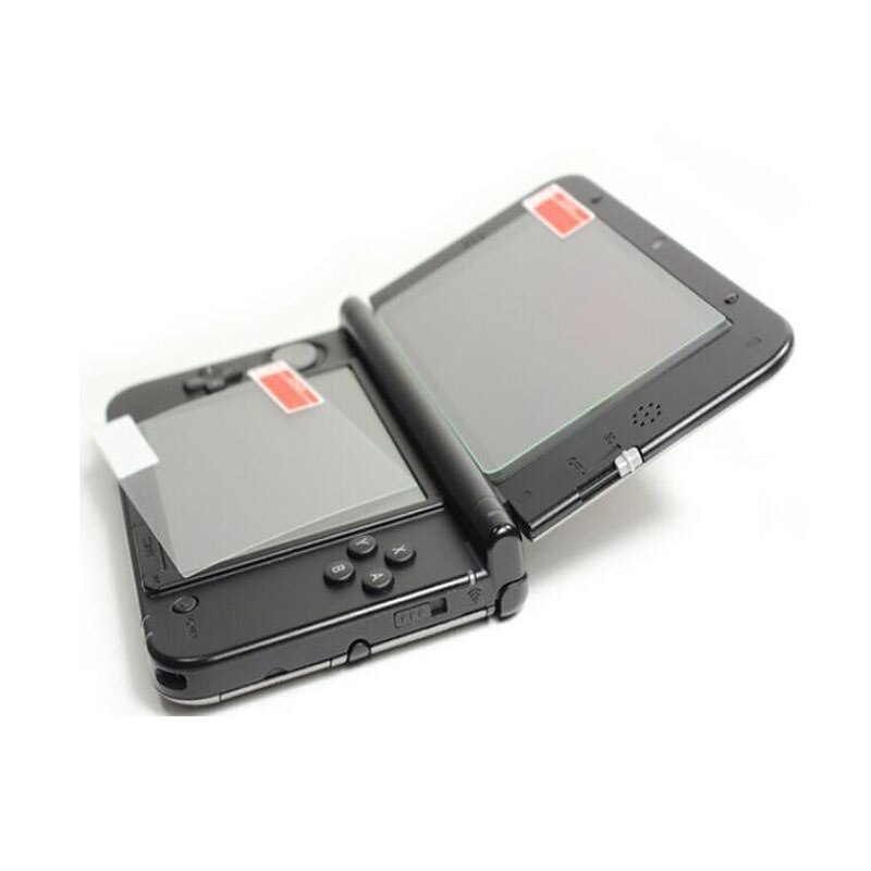 Top Tempered Glass LCD Screen Protector+Bottom PET Clear Full Cover Protective Film Guard for Nintendo 3DS XL/LL 3DSXL/3DSLL