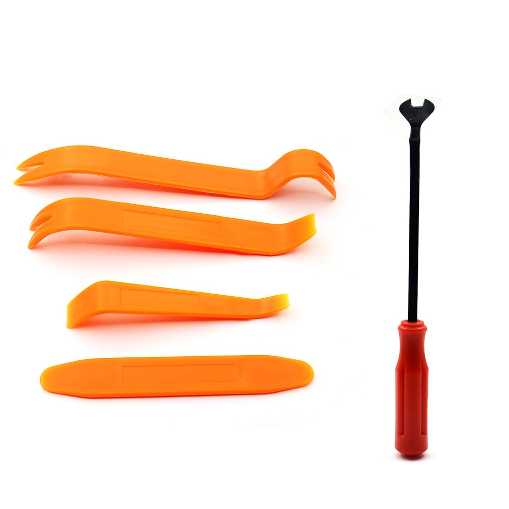 ATDIAG Car radio door clip panel pry kit trim strip dash audio removal installation plastic removal tool kit retrofit kit: Blue