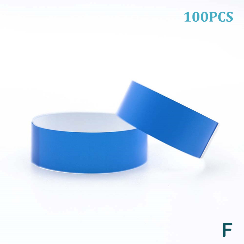 100pcs Party Paper Bracelet Synthetic Paper Wristbands Sticky Wristband Painting Pattern Logo Paper Party Wristbands: light green
