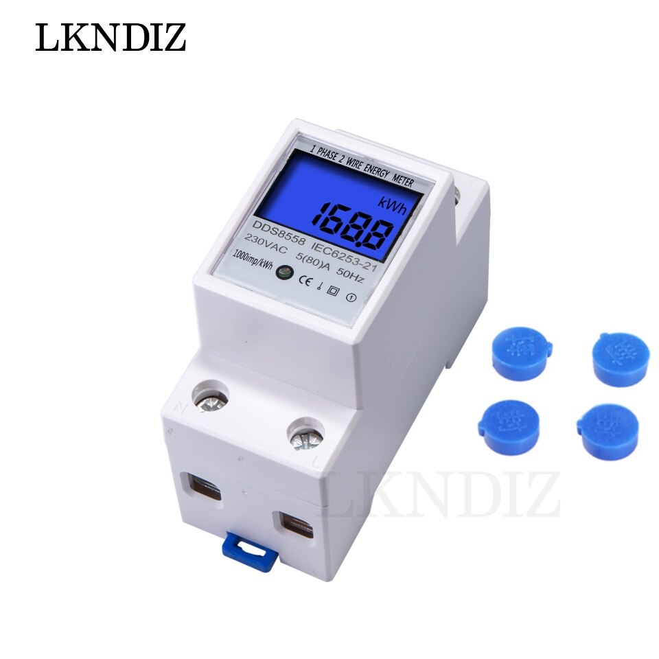 5(80)a 220/230v 50/60hz elektronische energiemeter kwh-meter lcd-scherm digitale eenfase kwh-teller