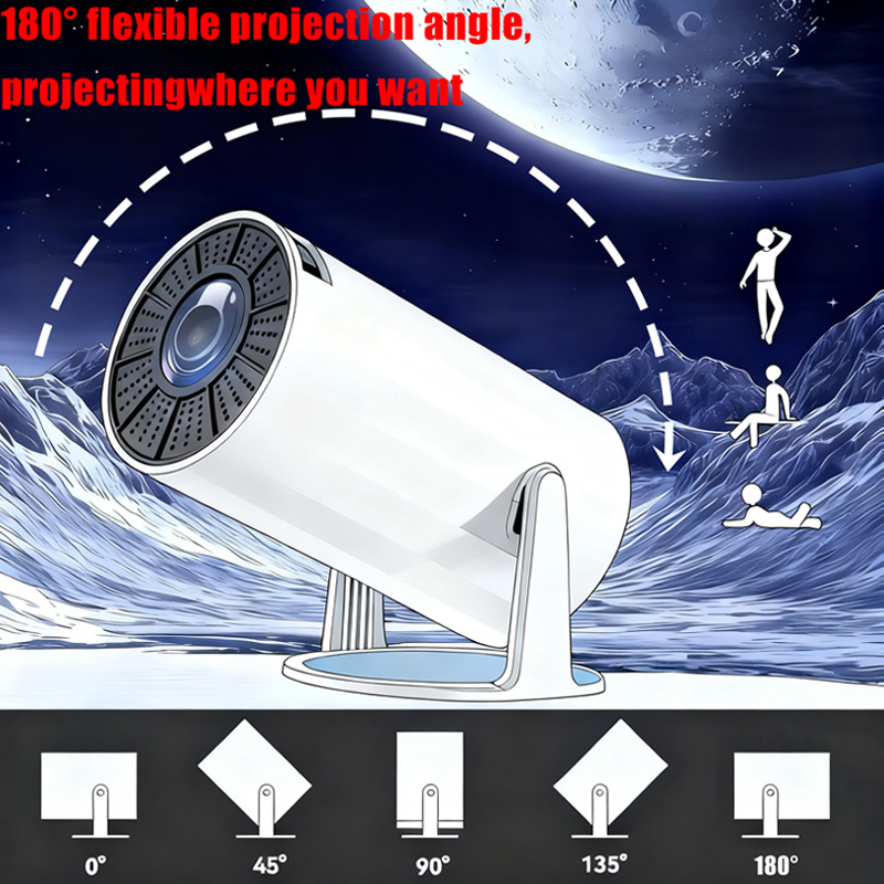 Portable projector,  x8 high-resolution projection handheld projector, birthday gift, christmas gift