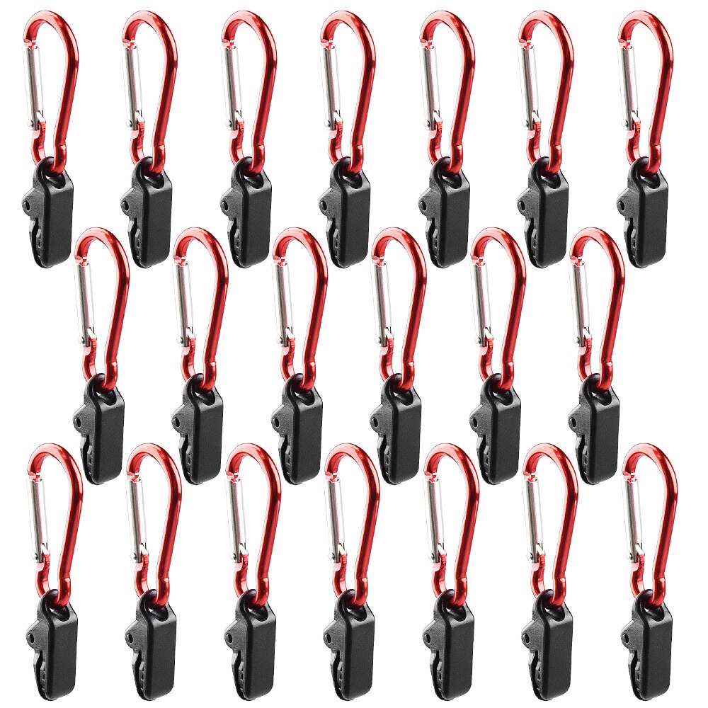 10/20 stk campingtelt presenning fortelt klemme clips telt snaps bøjler stramme låse greb klemme karabinhage campingudstyr: 20 stk