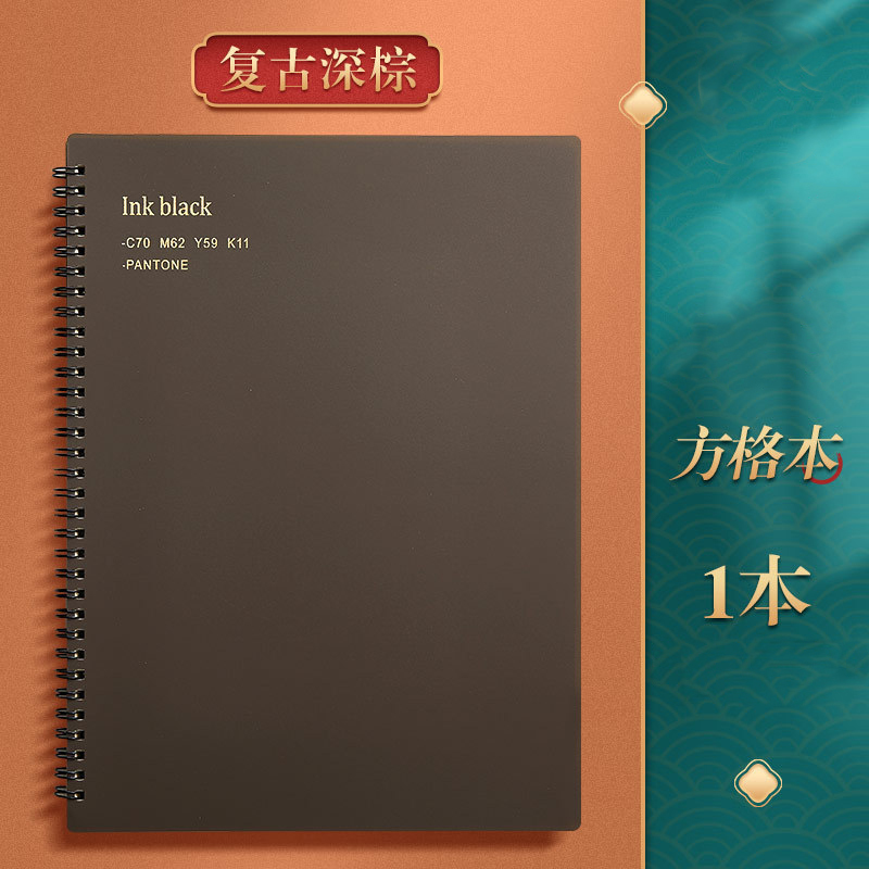 Retro A4/A5/B5 Spoel Notebook Morandi Dagboek Dagelijks Wekelijks Maandelijkse Planner Spiraal Notebook School Kantoorbenodigdheden: Bordeaux / A5
