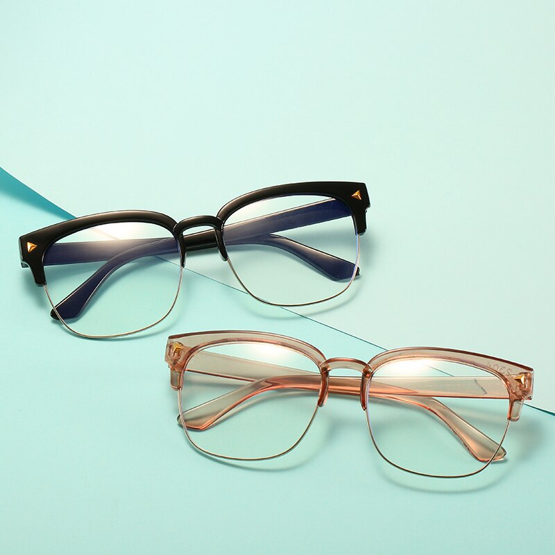 Boy Girl Game Reading Computer Protective Goggle Half-frame Children Glasses Plain Kids Round Anti Blue Light Eyewear