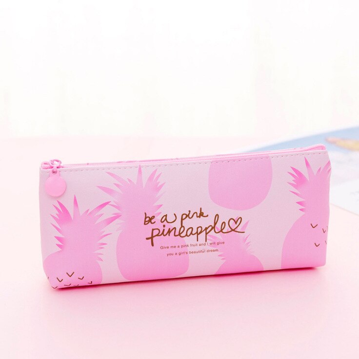1pcs Canvas Geometric Pencil Case School Color Cute Kawaii Simple Striped Grid Solid Pencil Bag Pouch Students Office Supplies: 280