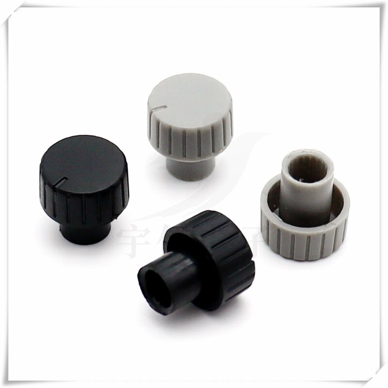 10 Stuk 14X14.5MM Plastic Switch Dekselkleur Potentiometer Eindversterker Volume Instelknop Geschikt Voor Bloem As 6Mm