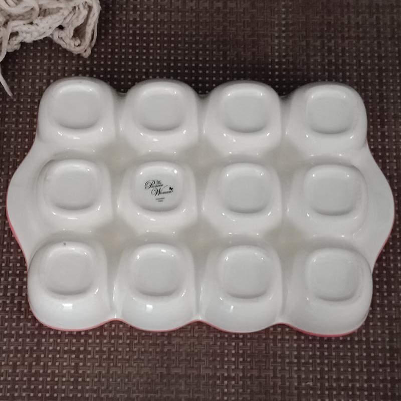 Porte-œufs en céramique à 12 grilles, plateau à œufs en céramique, boîte à œufs empilable au réfrigérateur, organisateur d&#39;étagère, outil de cuisine