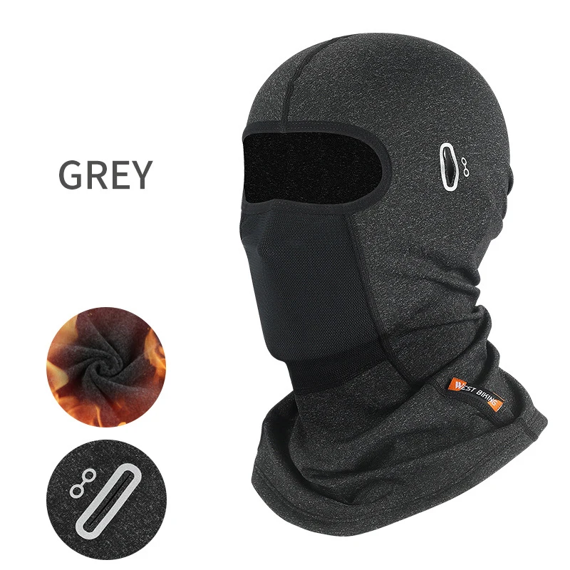 Balaclava de inverno para ciclismo, máscara facial para motocicleta, capacete completo para homens e mulheres, esportes, à prova de poeira, cachecol à prova de vento: Marfim