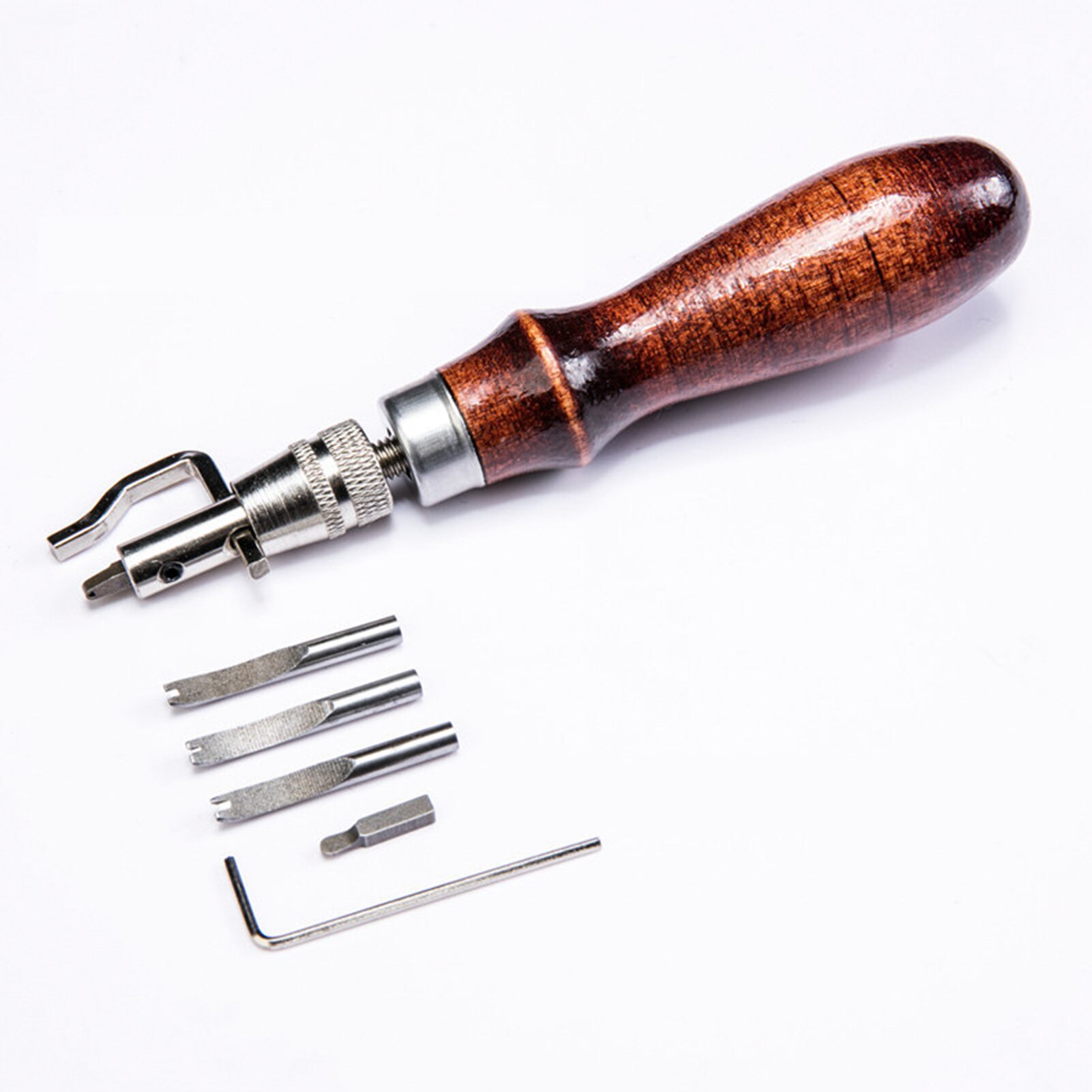 Multi-Functionele Lederen Groover Tool Stiksels Groover Rillen Edge Beveler Leathercraft Kit Lederen Carving Cutting Edge Tool