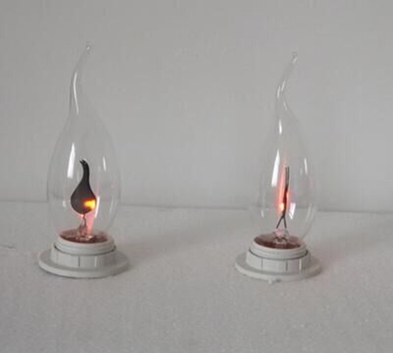 Ampoule lumineuse led e14e27, barre de bouche à vis KTV décoration créative, ampoule imitation flamme E12 2 pièces: 3 watt E14 pull tail