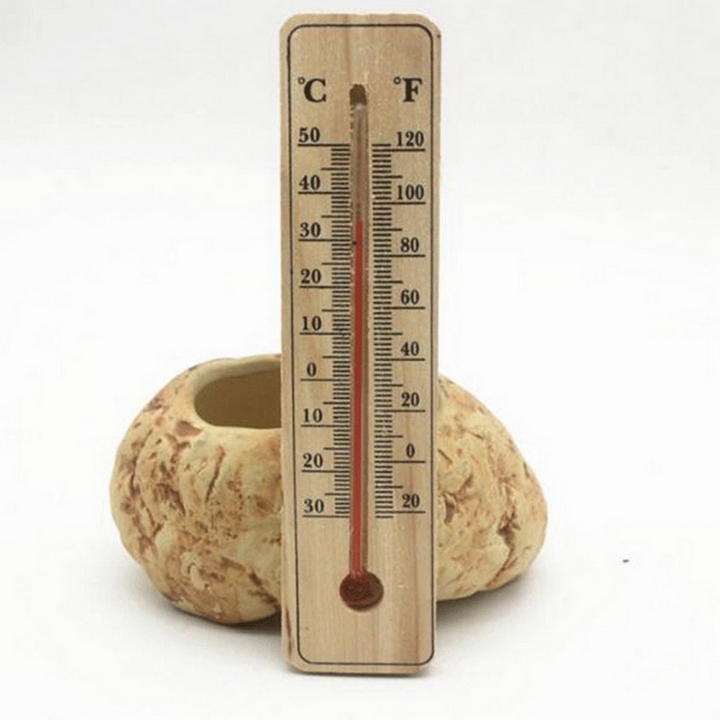 Vertical Thermometer Wooden Wall Temperature Gauge Monitor Home Indoor Outdoor Hygrometer Thermometer Household Thermometer