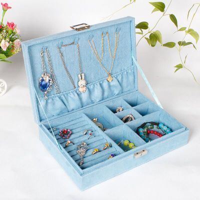 BY8969 Packaging Display Caso Di Immagazzinaggio Organizzatore Portatile Contenitore di Monili Organizzatore ganci Dei Monili Anello Orecchino Scatole di Casa: B blue