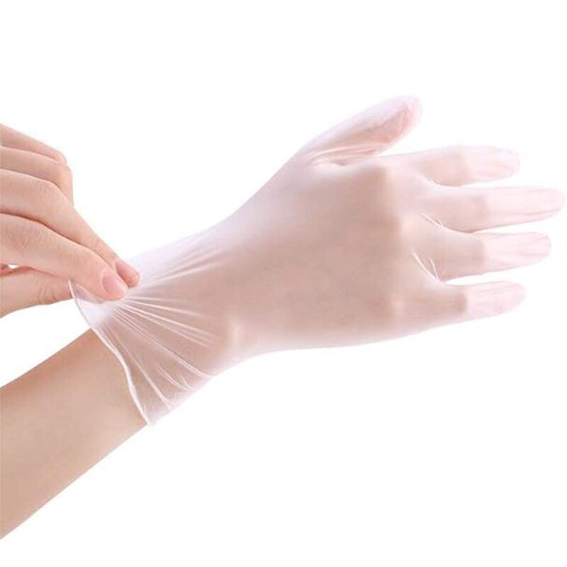 300pcs Transparent Disposable Latex Gloves Anti Virus Non-Slip Home Laboratory Rubber Food Grade Latex Gloves Household Cleaning