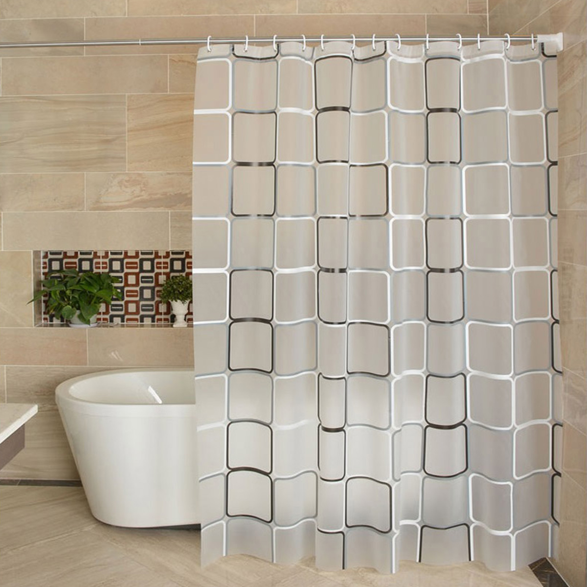 PEVA Waterproof Shower Curtain Liner Translucent B... – Grandado