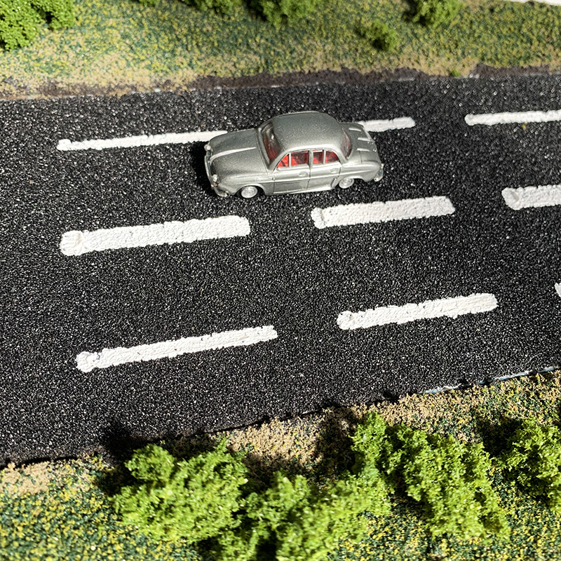 100*10cm Model Interstate Road Models Tape with Back Adhesive Grey Tar Road Railway Landscape Modeling Country Road