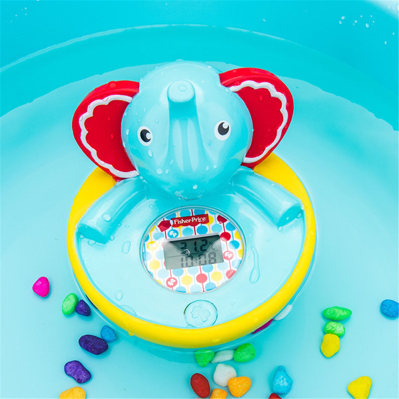 Baby Bathing Thermometer Cartoon Elephant Swimming Pool Thermometer Waterproof Floating Bath Thermometer