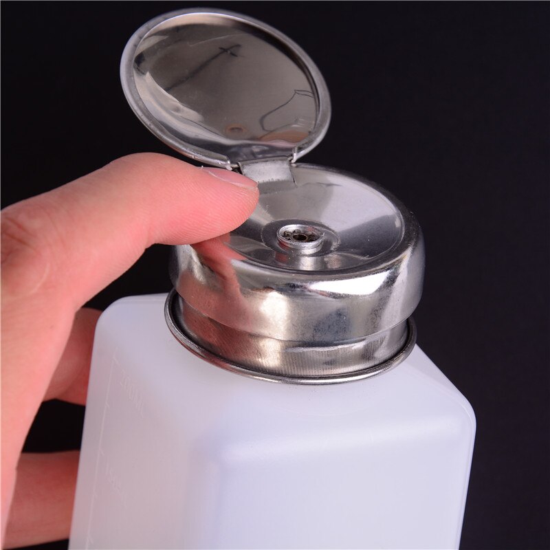1Pc Nail Polish Remover Cleanser Dispenser Empty Acetone Pump Bottle Container