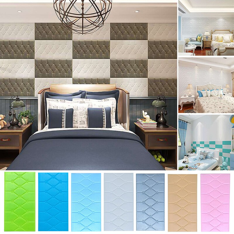 3D Wall Panels Peel and Stick WallpaperLiving Room TV Background Wall Decoration Peel and Stick Panels Adhesive Foam Wall Paper