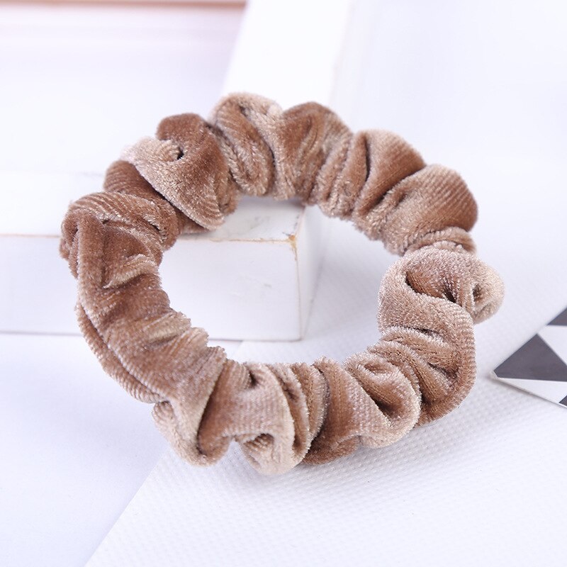 Coleteros elásticos de terciopelo para niña y mujer, lazos para el pelo sin arrugas, accesorios para el cabello, novedad de 2022