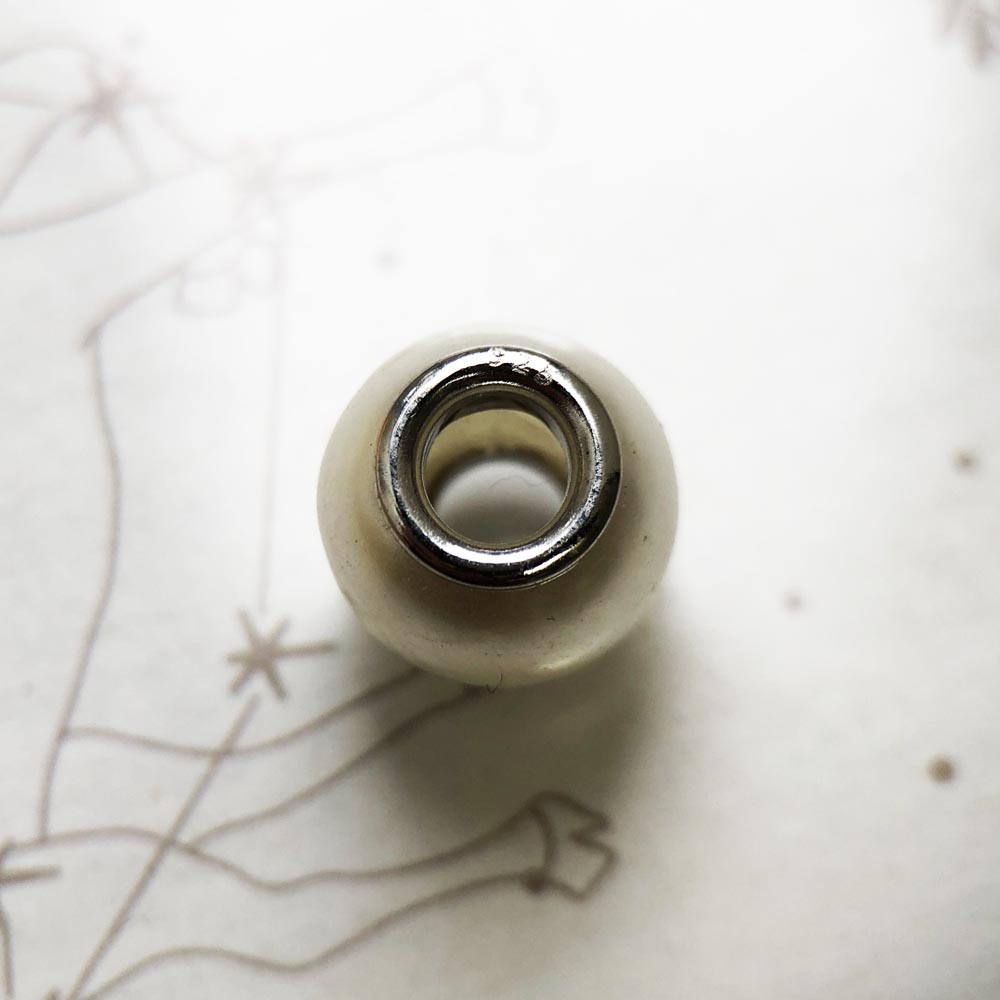 Grânulos branco pérola, contas de prata se encaixa pulseira europa colar europeu diy bijoux jóias acessórios presente para mulher