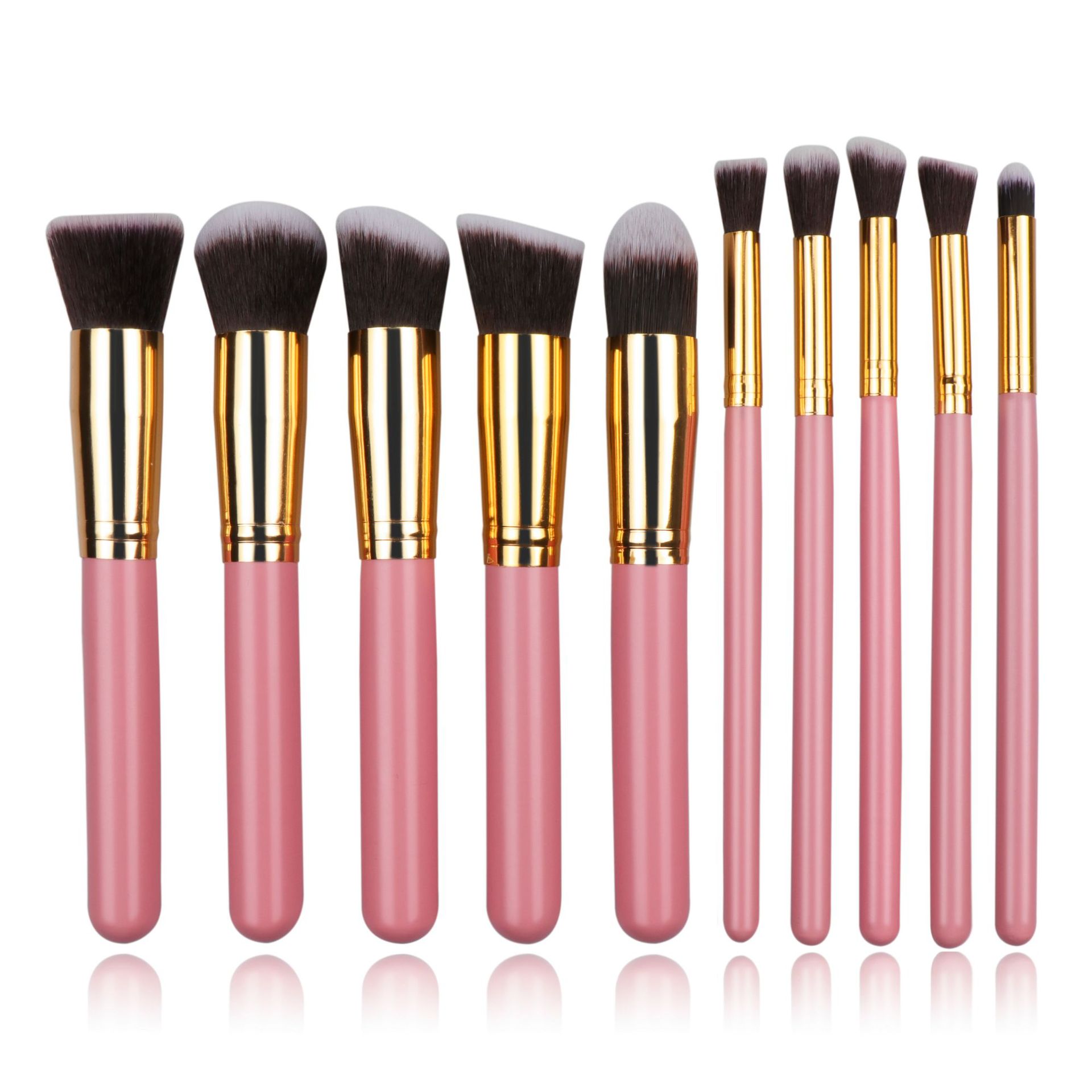 MB01-pincel de madera para base de maquillaje, juego de sombra de ojos, brocha, brochas de maquillaje
