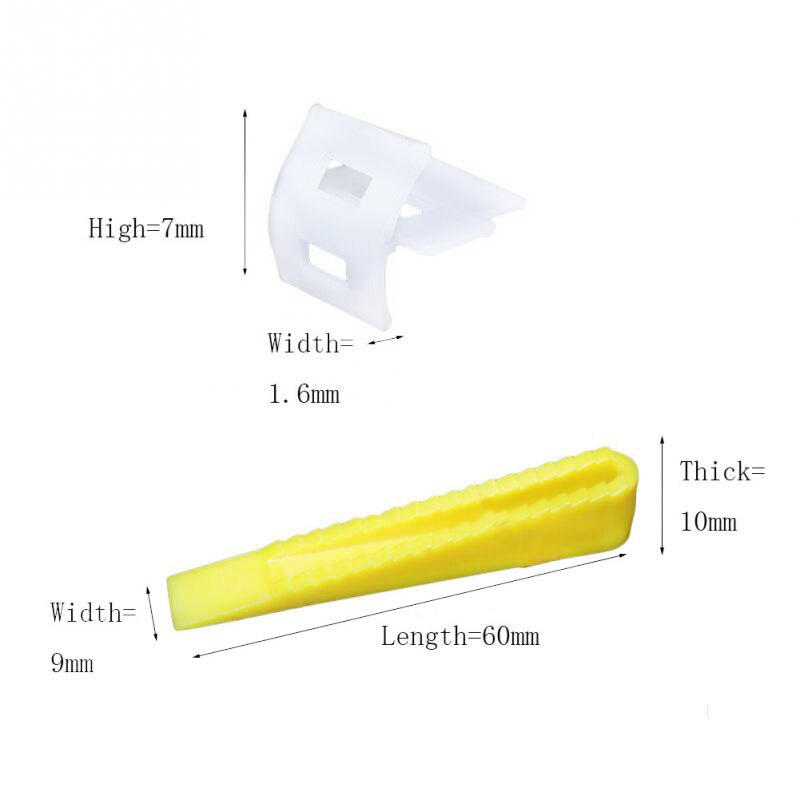 100/bag Tile Leveling System 50 Clips+50 Wedges Tile Leveler Spacers