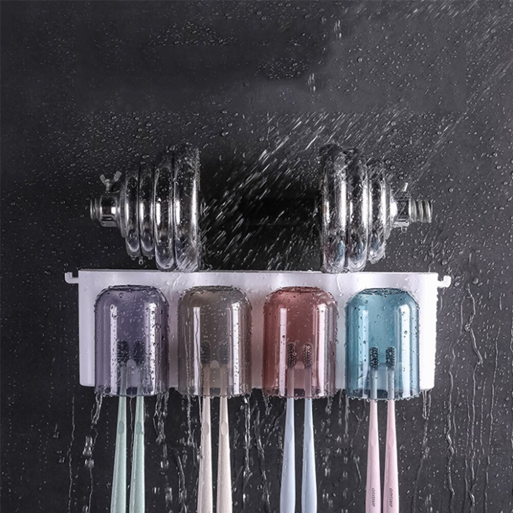 Badkamer Accessoires Tandenborstelhouder Badkamer Decor Tandpasta Dispenser Badkamer Organizer Accessoires Set Met Cup